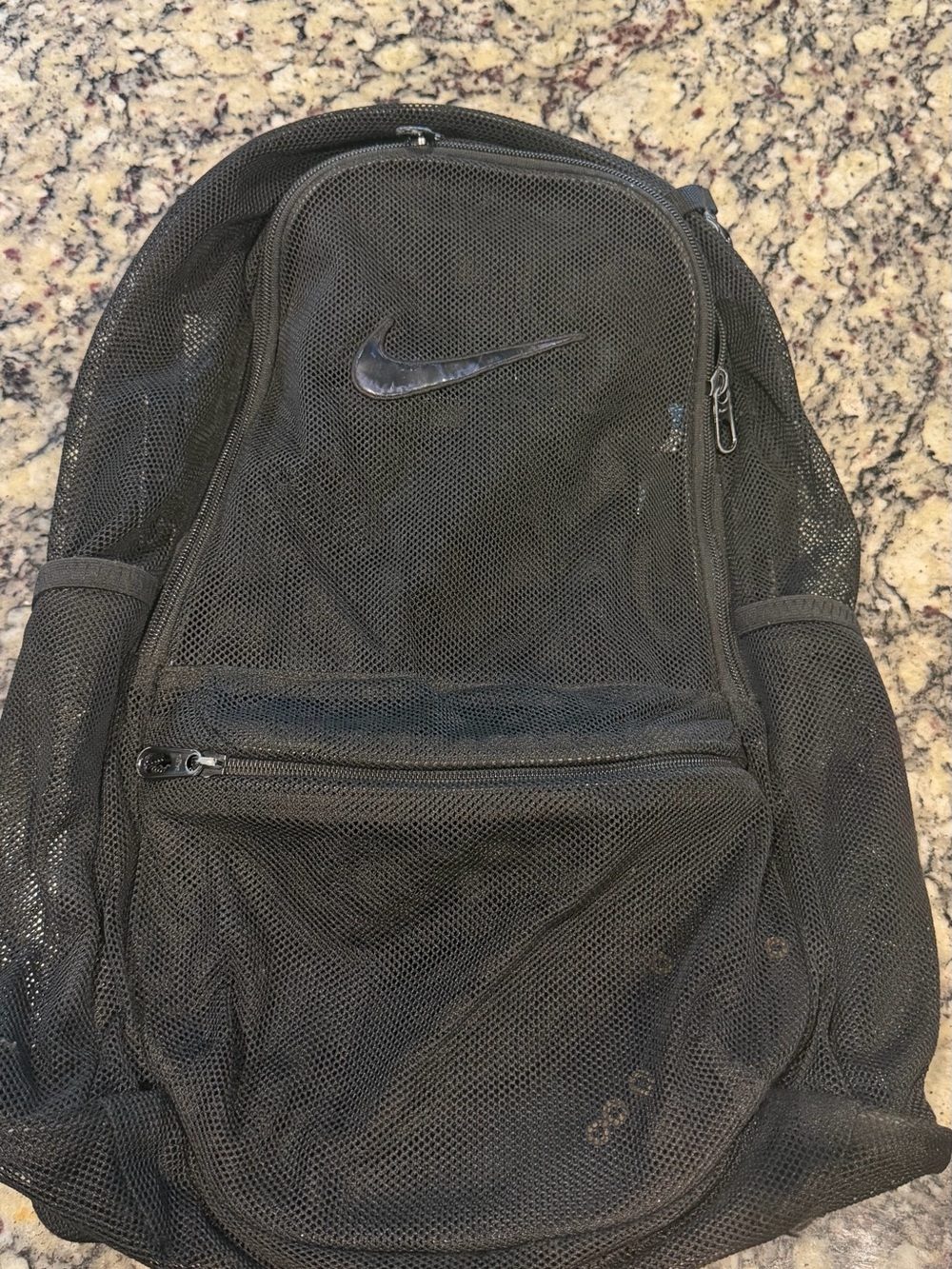 Nike Black Mesh Kids Backpack with Swoosh